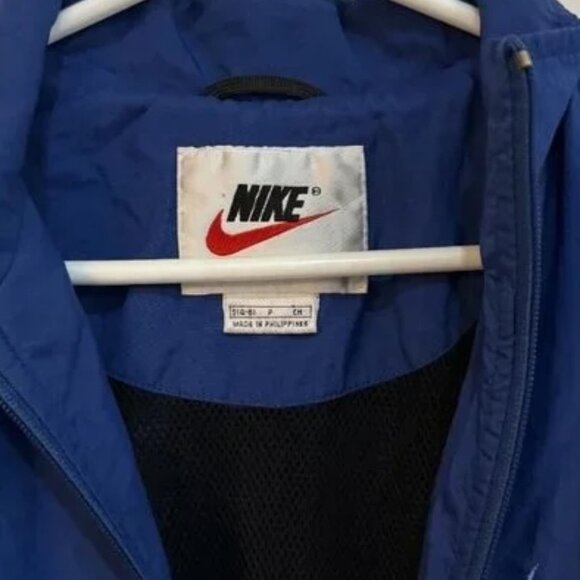 Nike- VINTAGE 90s - Windbreaker Size Small Blue Jacket Full Zip✔️💙 - Picture 4 of 4